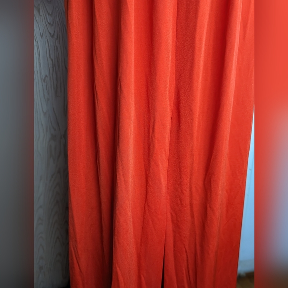 70's Red Qiana Lilli Diamond Hostess Gown - RETRO - Picture 6 of 8